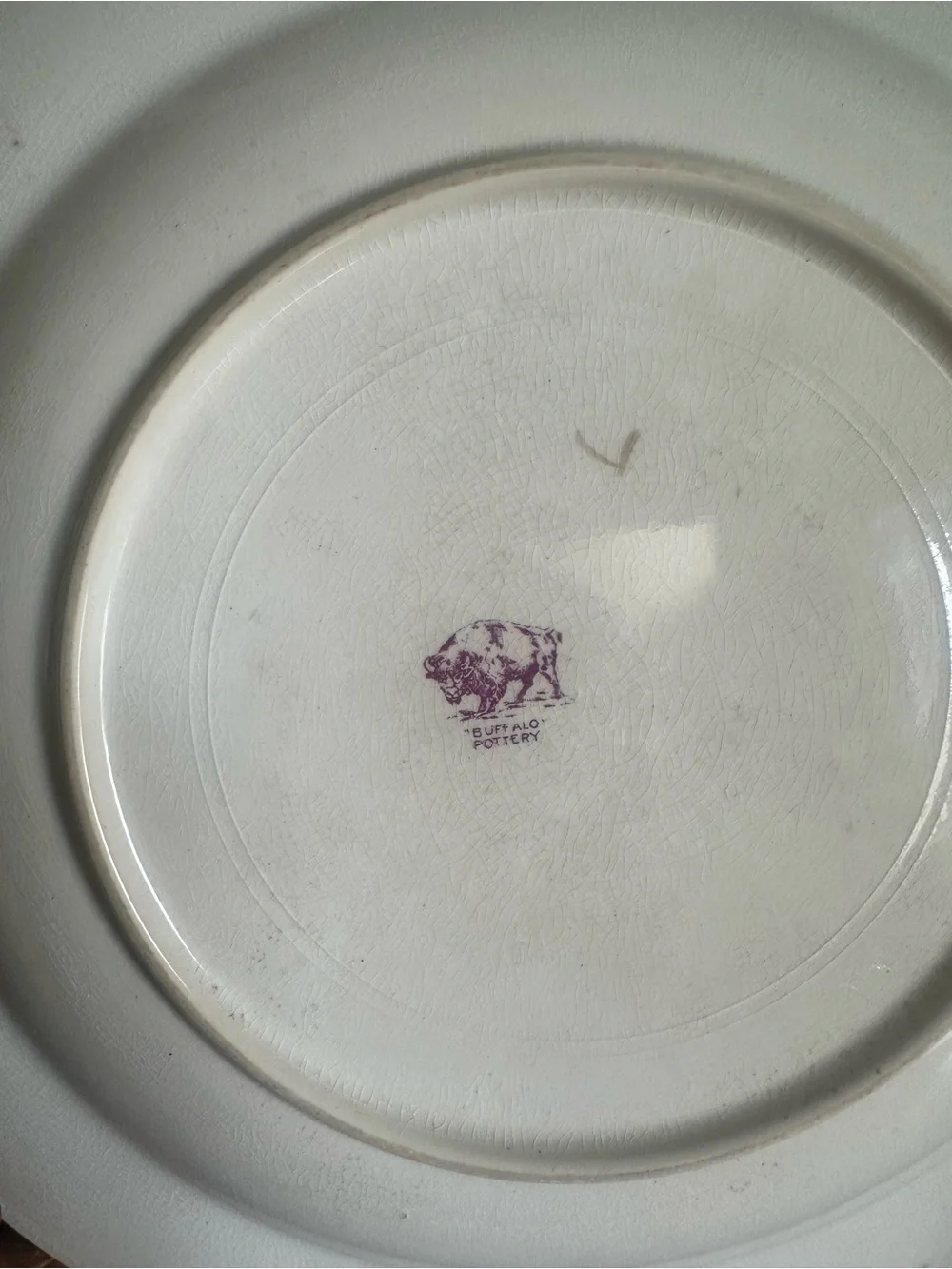 Antique Buffalo Pottery Wild Game Transferware Plate by R.K Beck